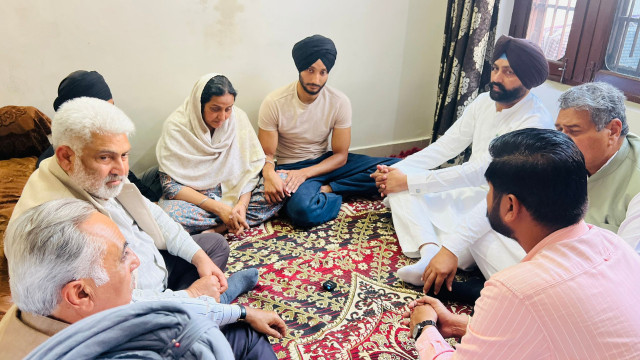 Punjab Ministers, AAP MLAs meet family of martyr ASI Gurnam Singh, convey assurance of CM Bhagwant Singh Mann