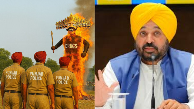Punjab Police Burns ‘Demon of Drugs’ Effigy on Dussehra, Symbolic War Against Addiction