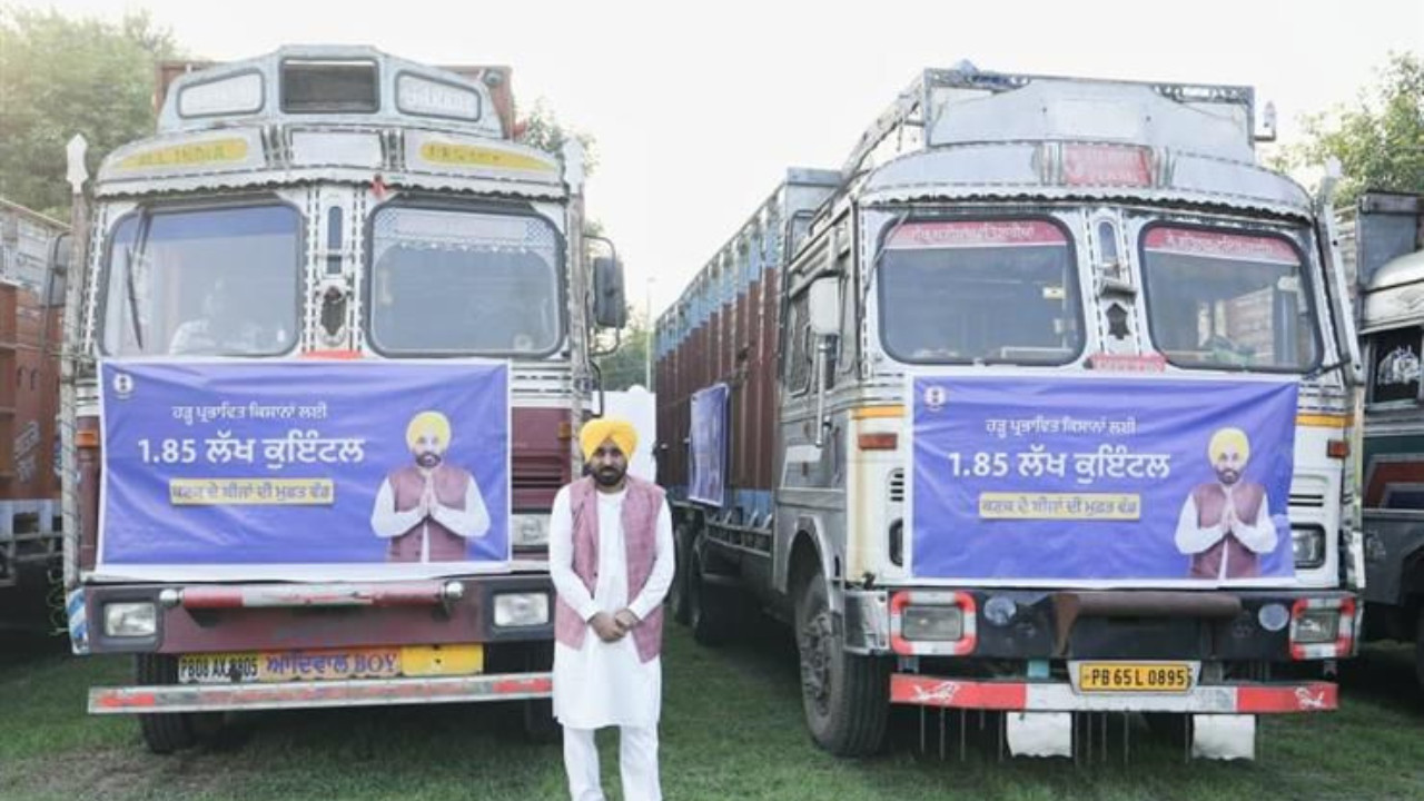 CM Bhagwant Mann Leads Relief Effort for Flood-Hit Farmers, Distributes Free Wheat Seeds Worth Rs 74